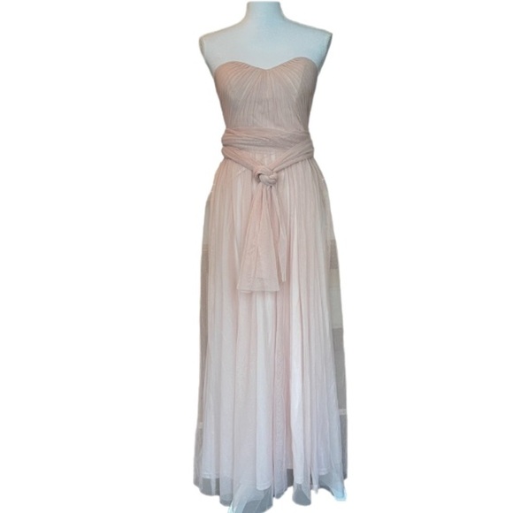 Birdy Grey Dress Womens Small Christina Pink Tulle Wedding Bridesmaid Formal - Picture 7 of 15